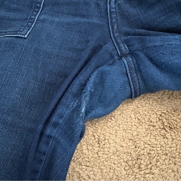 White House Black Market Dark Blue Flare Jeans Extra High-Rise Trouser Size 8 - Picture 11 of 13